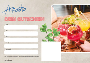 Bild von Aposto Gutschein in beige.